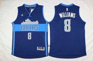 Maillot De Basket Dallas Mavericks Deron Williams 8 City Scenery Edition Bleu Fonce